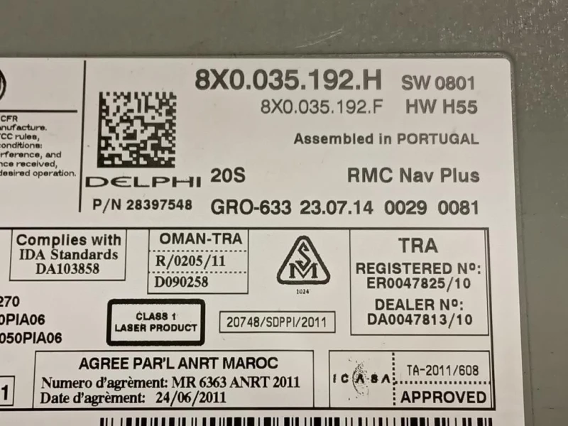 Unità Autoradio 8X0035192H Audi A1 8XK 2015