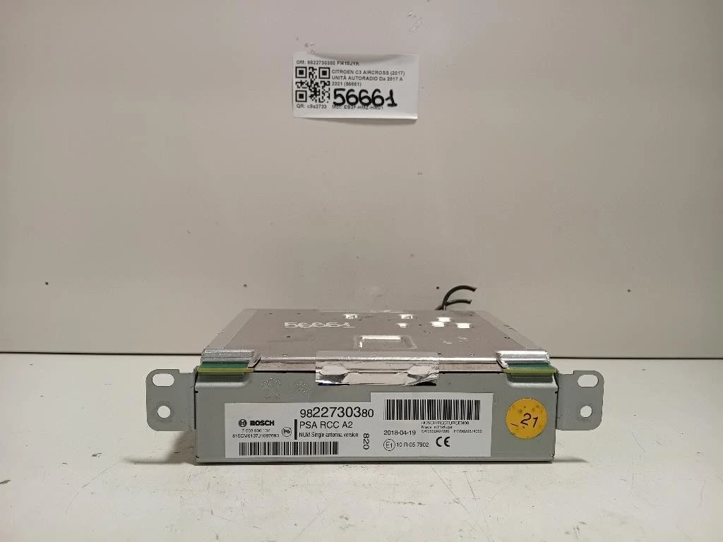 Unità Autoradio 9822730380 Citroen C3 Aircross 2017