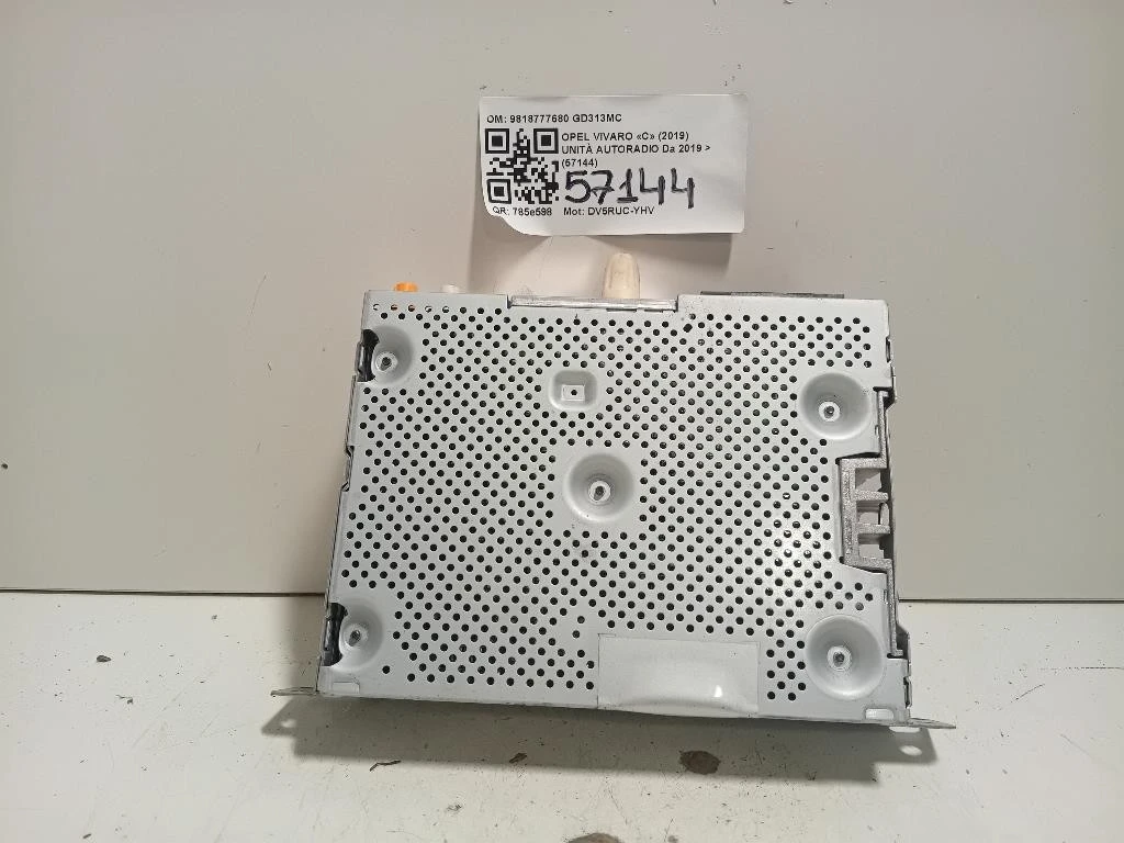 Unità Autoradio 9818777680 Opel Vivaro C 2019