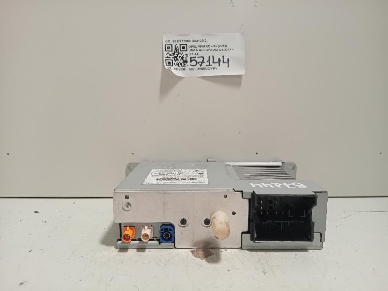 Unità Autoradio 9818777680 Opel Vivaro C 2019