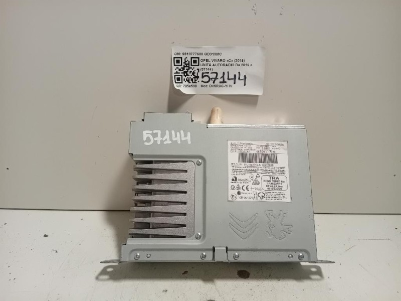 Unità Autoradio 9818777680 Opel Vivaro C 2019
