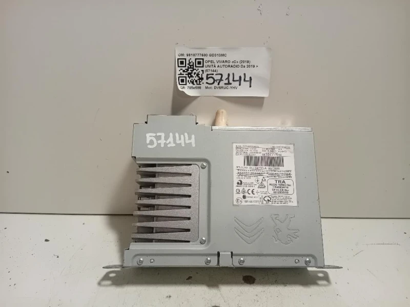 Unità Autoradio 9818777680 Opel Vivaro C 2019