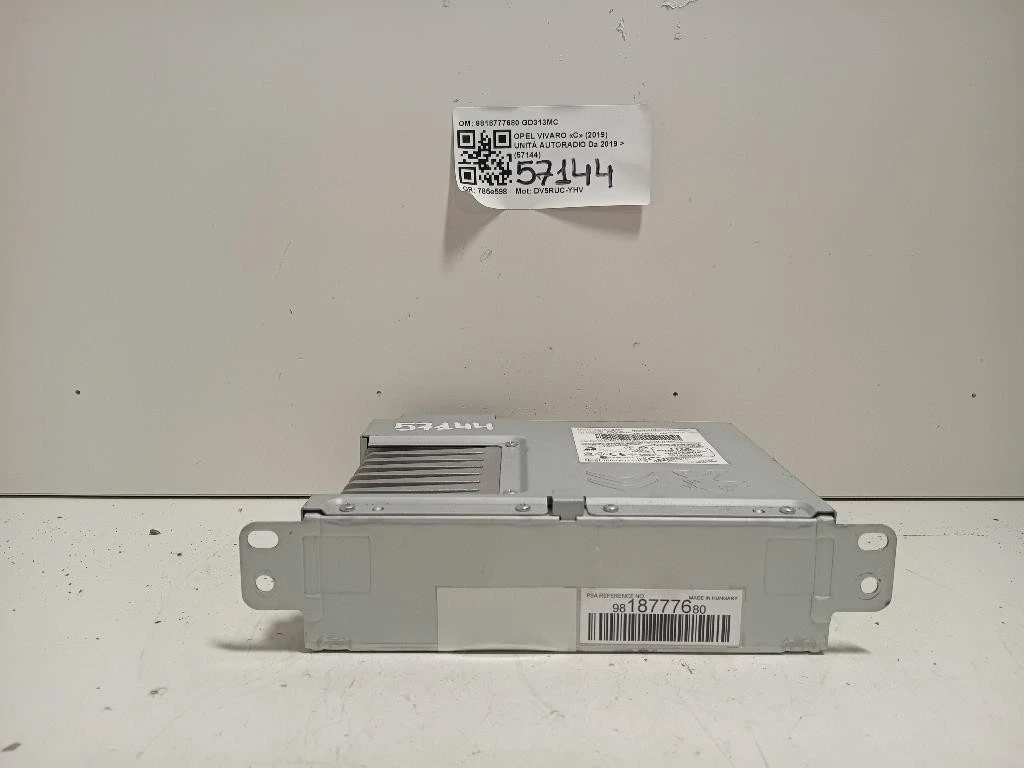 Unità Autoradio 9818777680 Opel Vivaro C 2019
