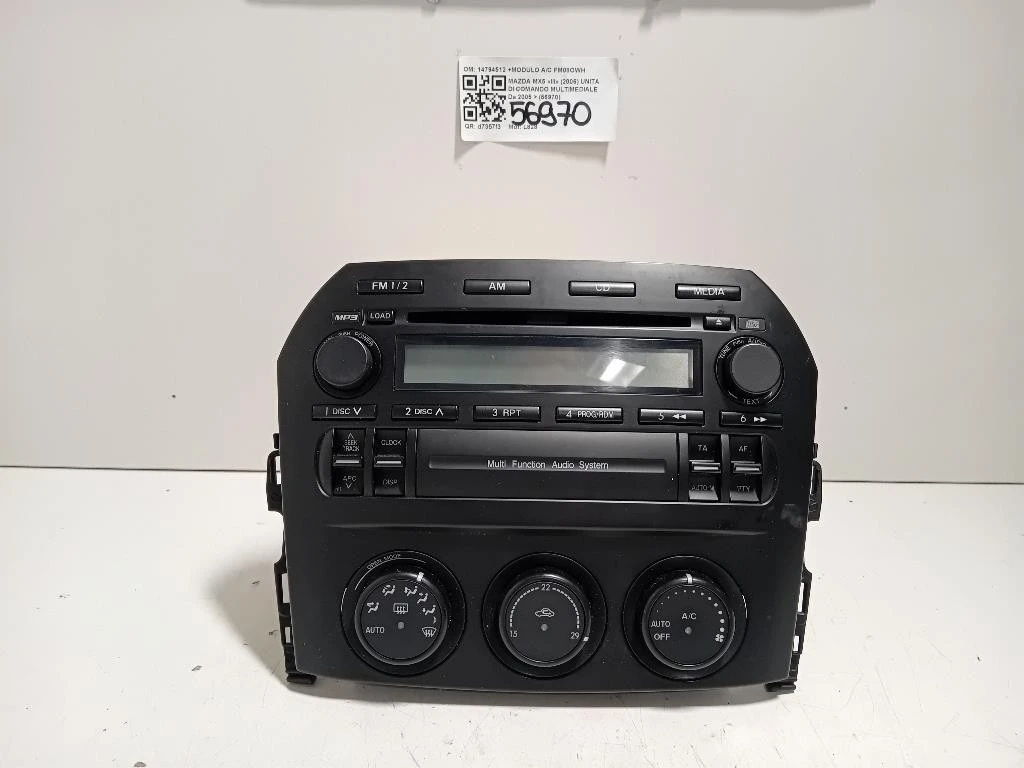 Unita DI Comando Multimediale 14794512 +MODULO AC Mazda MX5 III 2006
