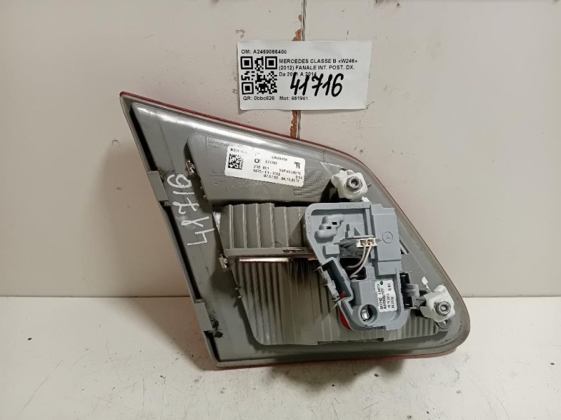 Fanale INT POST DX A2469066400 Mercedes Classe B W246 2012