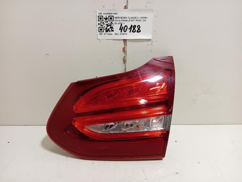Fanale INT POST DX A2059061603 Mercedes Classe C W205 2014