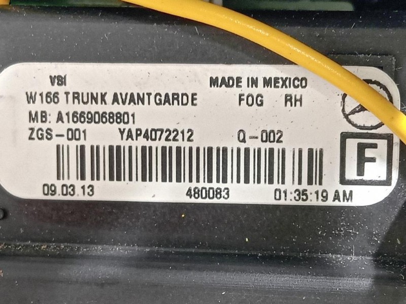 Fanale INT POST DX A1669068801 Mercedes Classe ML W166 2012