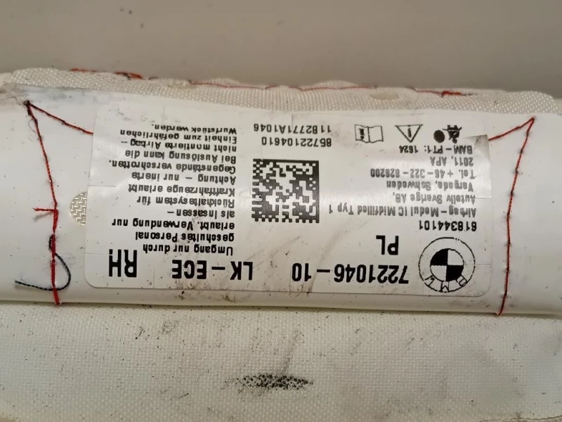Air-bag A Tendina DX 722104610 Bmw Serie 1 F20 Berlina 2012