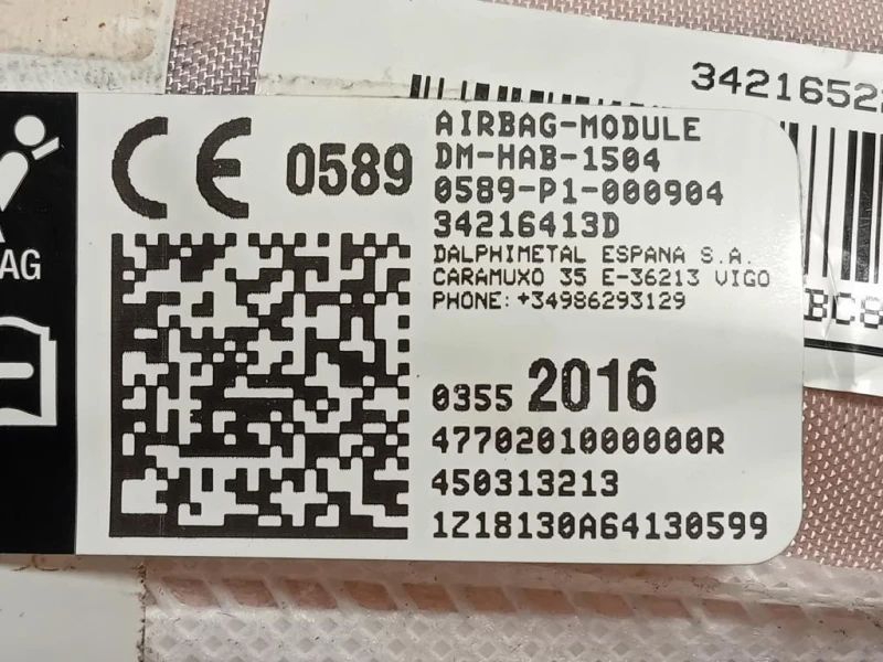 Air-bag A Tendina DX 34216413D Citroen C3 Aircross 2017