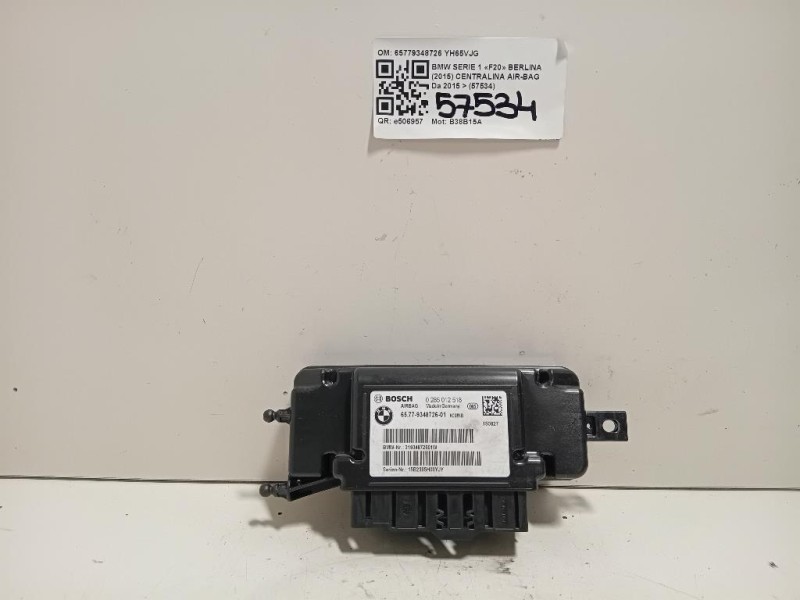 Centralina Air-bag 65779348726 Bmw Serie 1 F20 Berlina 2015