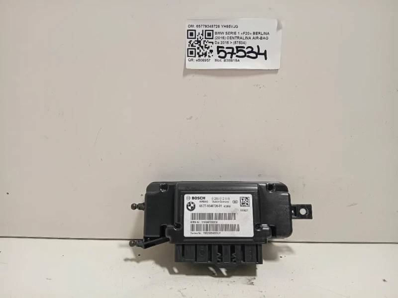 Centralina Air-bag 65779348726 Bmw Serie 1 F20 Berlina 2015