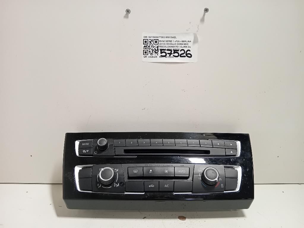 Modulo Comando Riscaldamento Clima 6411933877202 Bmw Serie 1 F20 Berlina 2012