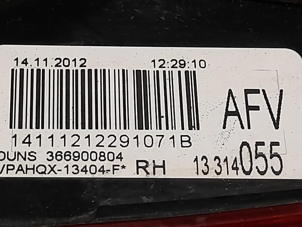 Fanale INT POST DX 13314055 Opel Astra J 2012