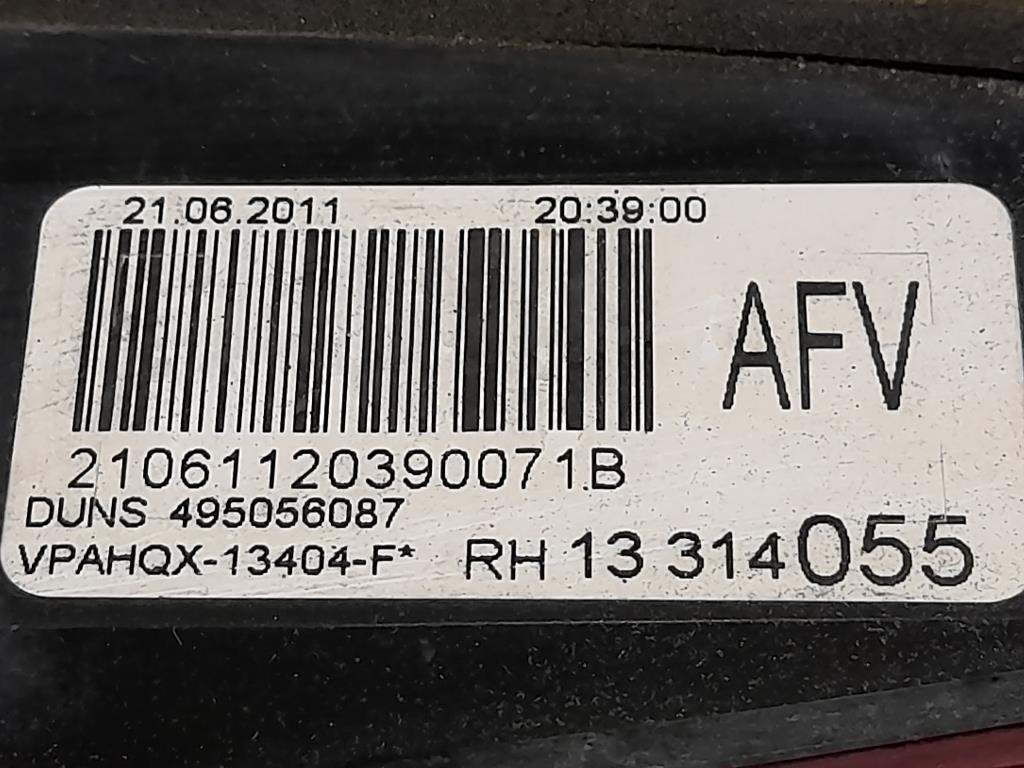 Fanale INT POST DX 13314055 Opel Astra J 2012