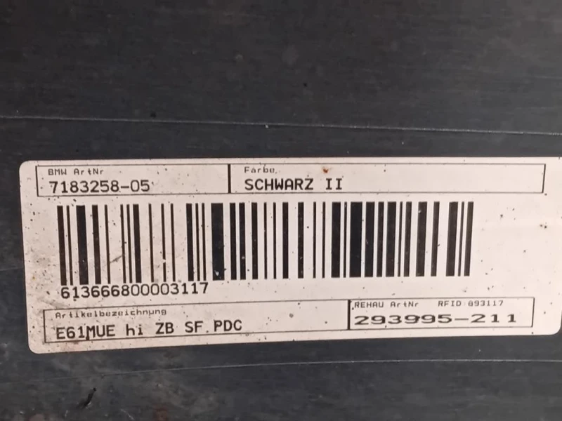 Paraurti POST 51127060758 Bmw Serie 5 E61 Touring 2004