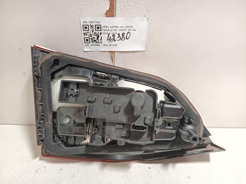 Fanale INT POST DX 39077381 Opel Astra K 2016