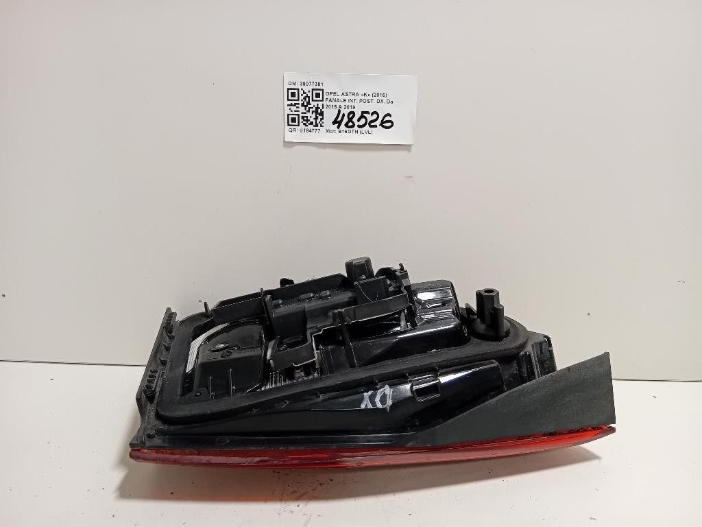 Fanale INT POST DX 39077381 Opel Astra K 2016
