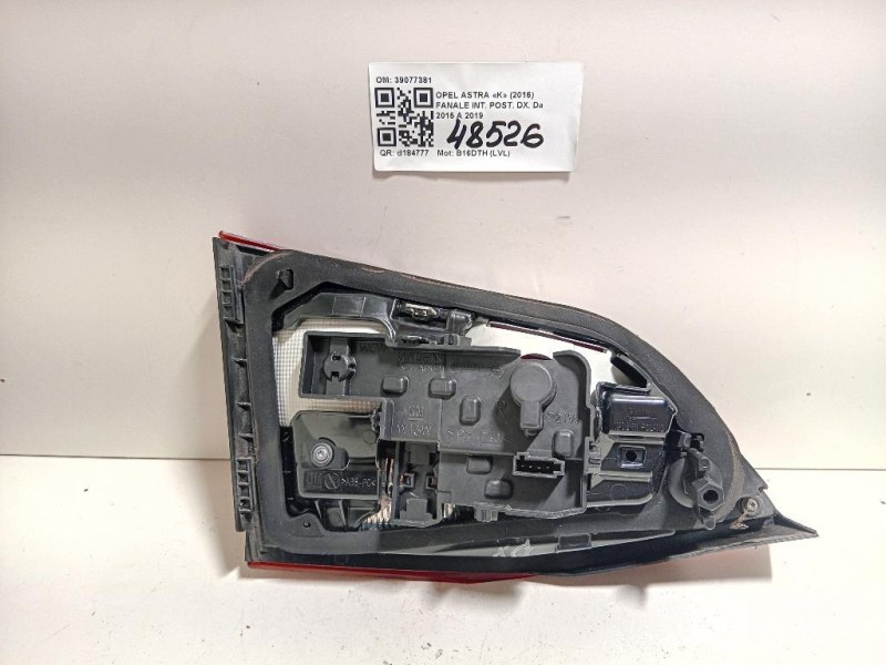Fanale INT POST DX 39077381 Opel Astra K 2016