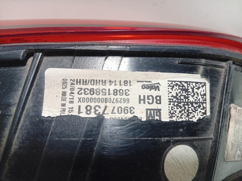 Fanale INT POST DX 39077381 Opel Astra K 2016