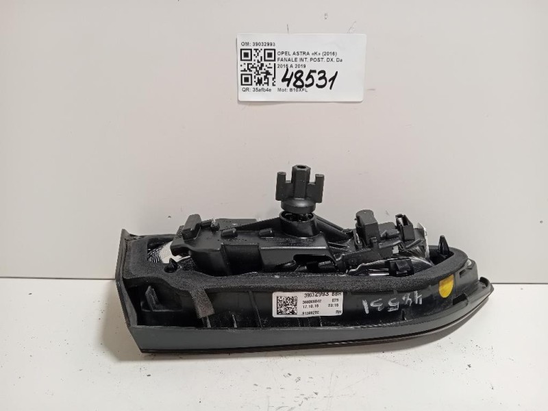 Fanale INT POST DX 39032993 Opel Astra K 2016