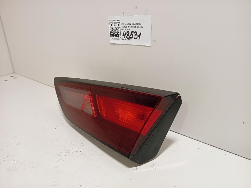 Fanale INT POST DX 39032993 Opel Astra K 2016