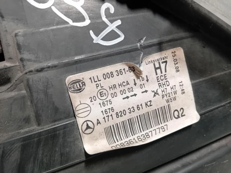 Proiettore ANT SX A1718203361 Mercedes Classe SLK R171 2004