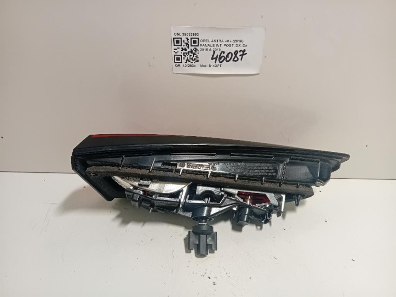 Fanale INT POST DX 39032993 Opel Astra K 2016