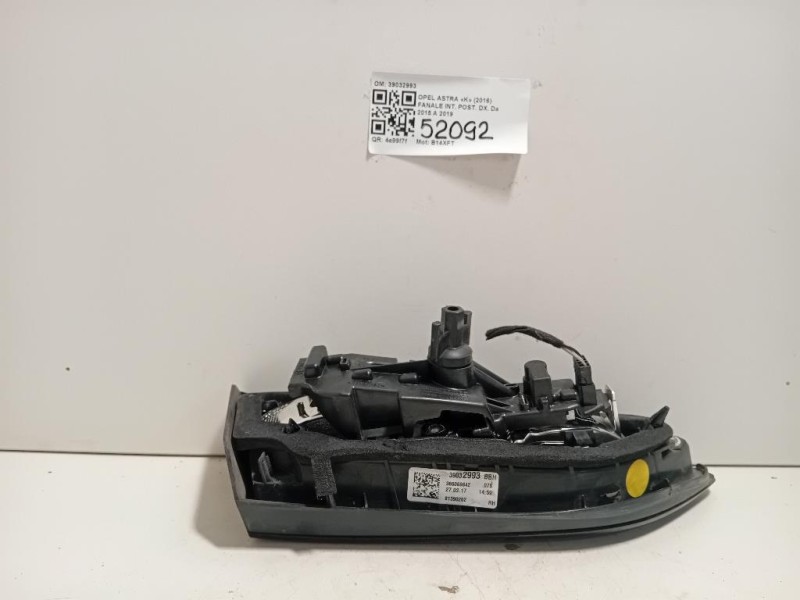 Fanale INT POST DX 39032993 Opel Astra K 2016