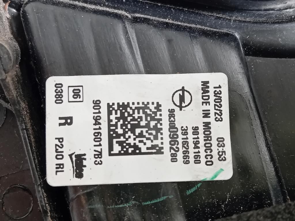 Fanale INT POST DX 9830096280 Opel Corsa F 2019