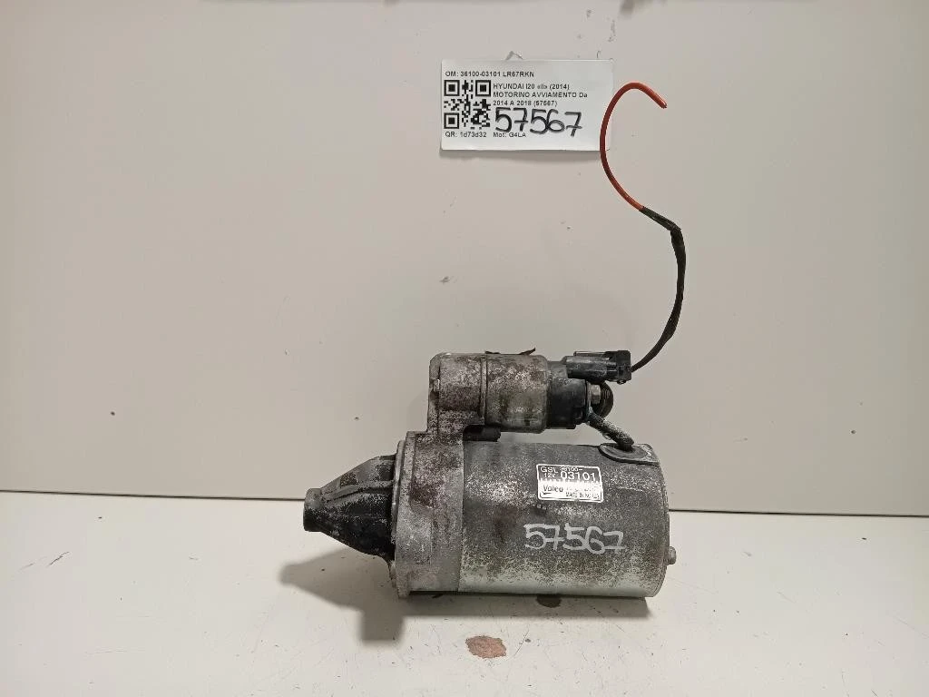 Motorino Avviamento 36100-03101 Hyundai I20 II 2014