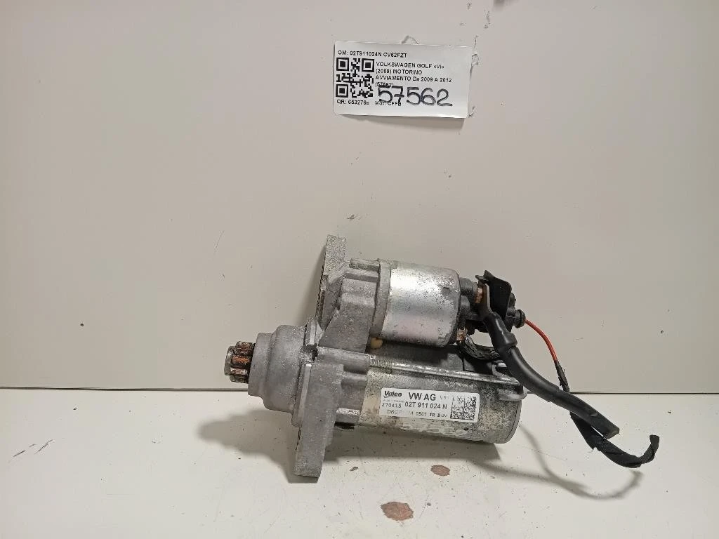 Motorino Avviamento 02T911024N Volkswagen GOLF VI 2009