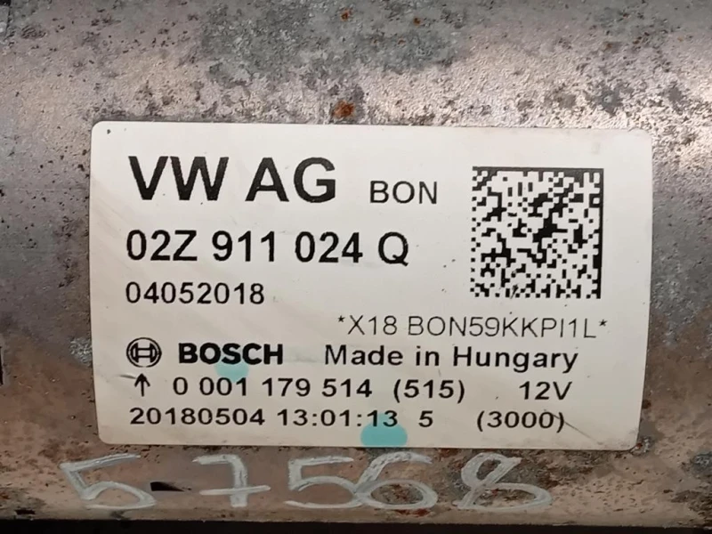 Motorino Avviamento 02Z911024Q Volkswagen T-roc 2017