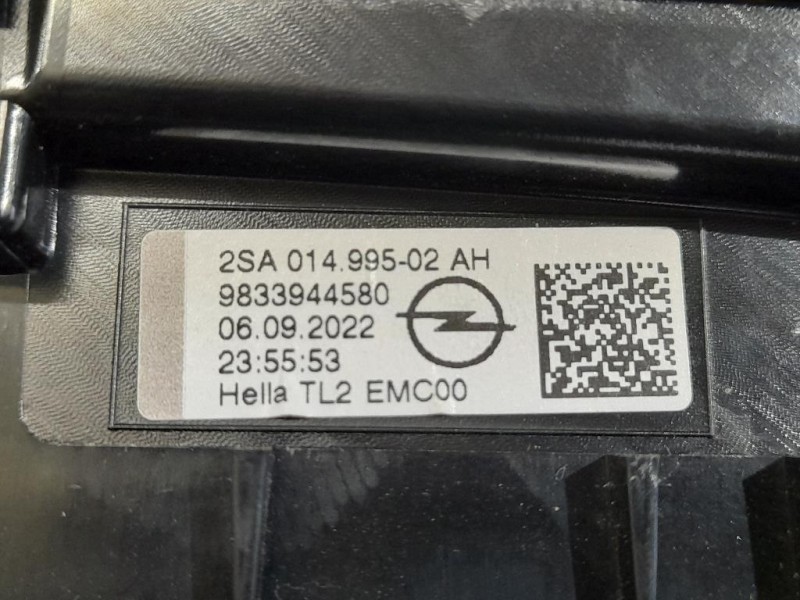 Fanale INT POST DX 9833944580 Opel Mokka B 2020