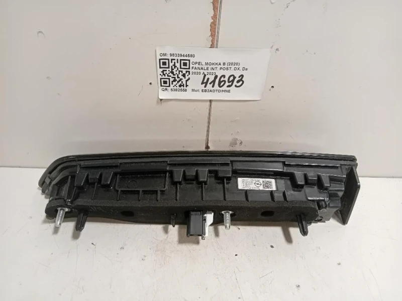 Fanale INT POST DX 9833944580 Opel Mokka B 2020