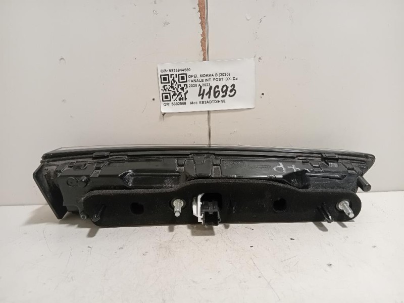Fanale INT POST DX 9833944580 Opel Mokka B 2020