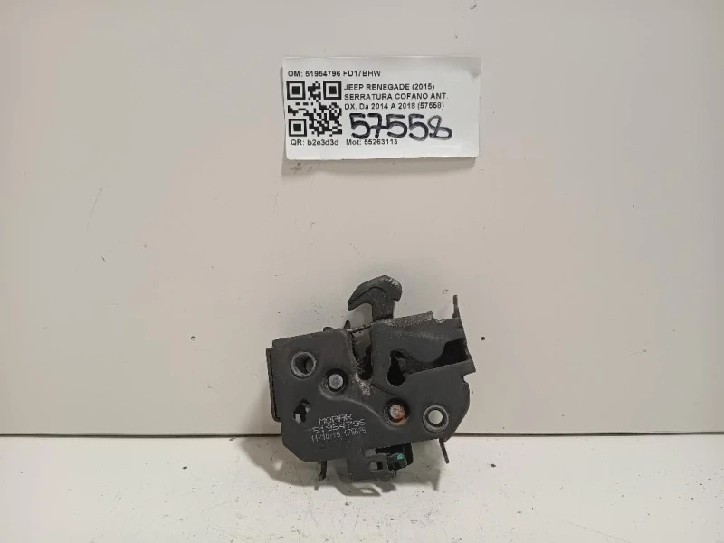 Serratura Cofano ANT DX 51954796 Jeep Renegade 2015