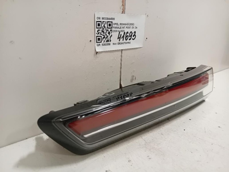 Fanale INT POST DX 9833944580 Opel Mokka B 2020