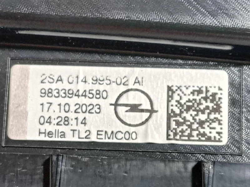 Fanale INT POST DX 9833944580 Opel Mokka B 2020