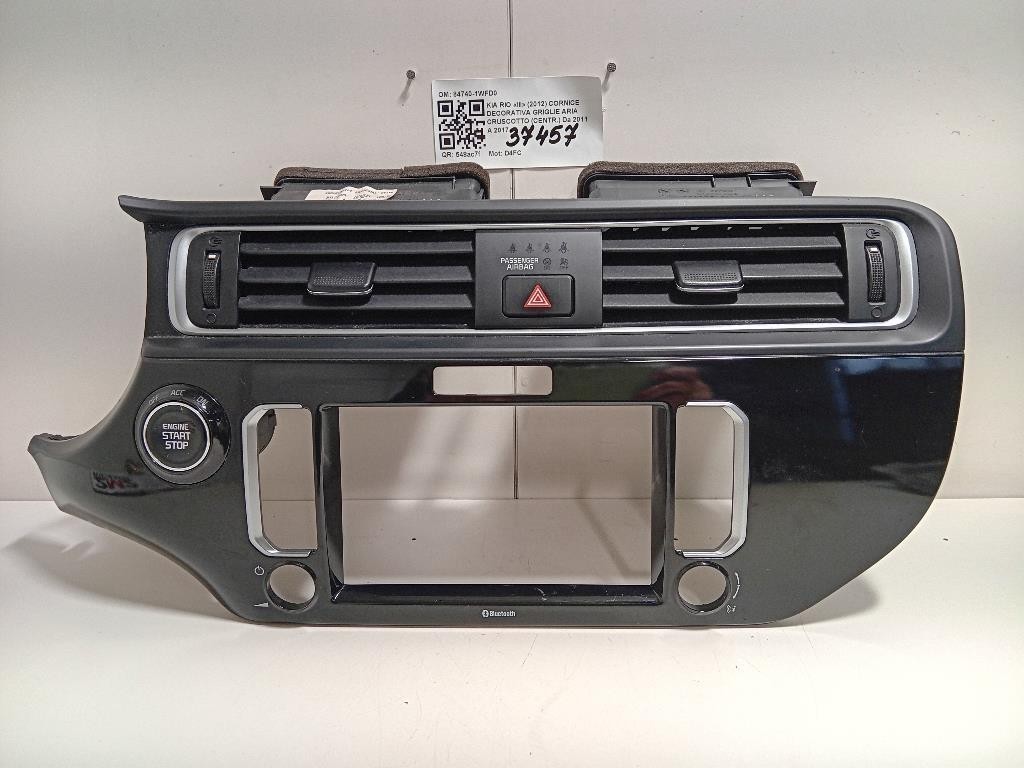 Cornice Decorativa Griglie ARIA Cruscotto Centr 84740-1WFD0 Kia RIO III 2012