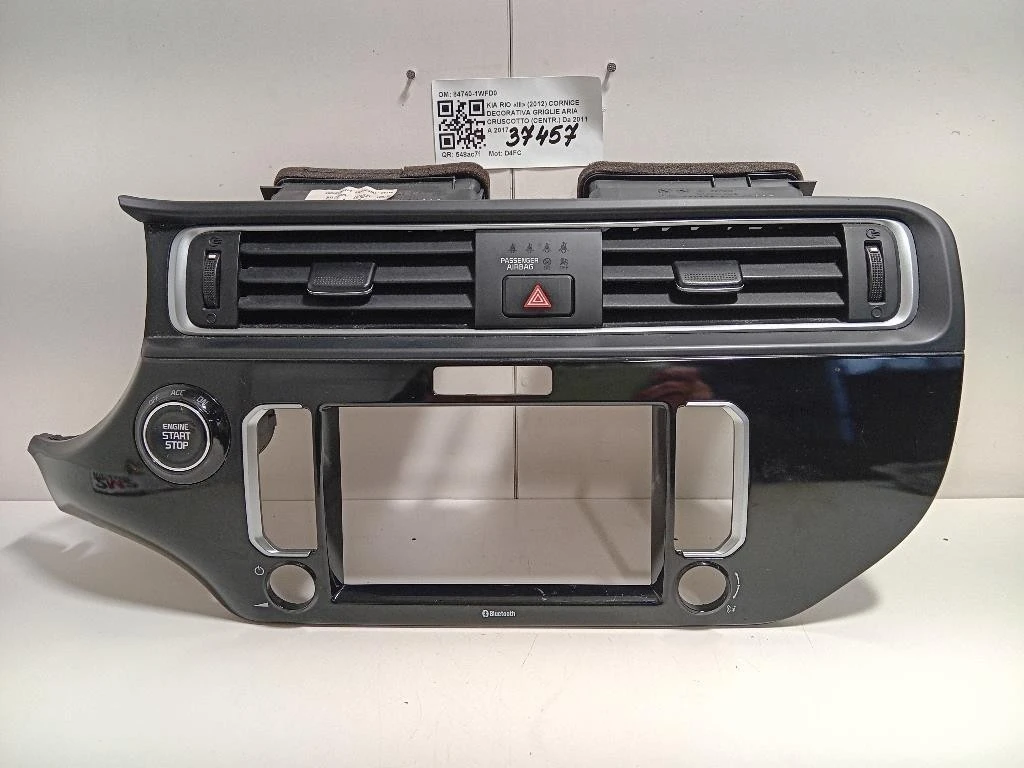 Cornice Decorativa Griglie ARIA Cruscotto Centr 84740-1WFD0 Kia RIO III 2012