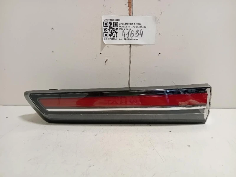 Fanale INT POST DX 9833944580 Opel Mokka B 2020