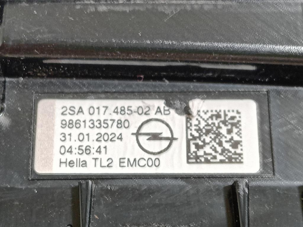 Fanale INT POST DX 9861335780 Opel Mokka B 2020