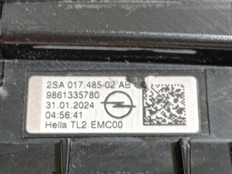 Fanale INT POST DX 9861335780 Opel Mokka B 2020