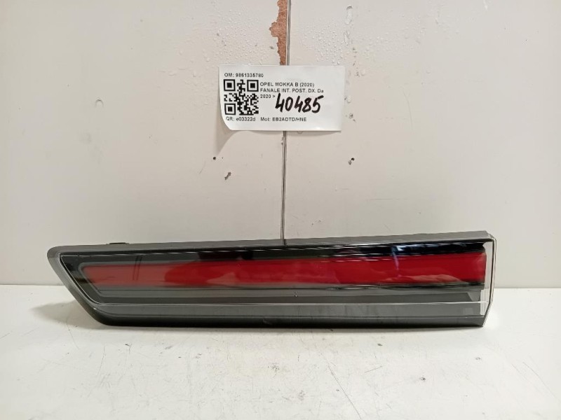 Fanale INT POST DX 9861335780 Opel Mokka B 2020