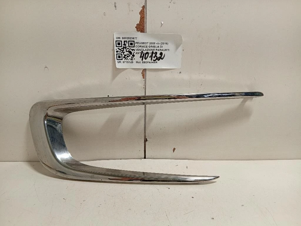 Cornice Griglia DI Ventilazione Paraurti ANT 9802523677 Peugeot 2008 I 2016
