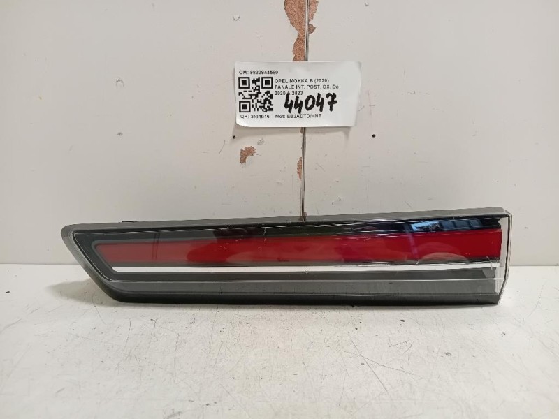 Fanale INT POST DX 9833944580 Opel Mokka B 2020