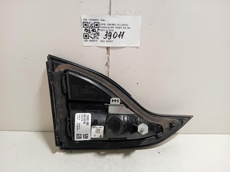Fanale INT POST DX 13288831 AGJ Opel Zafira C 2012