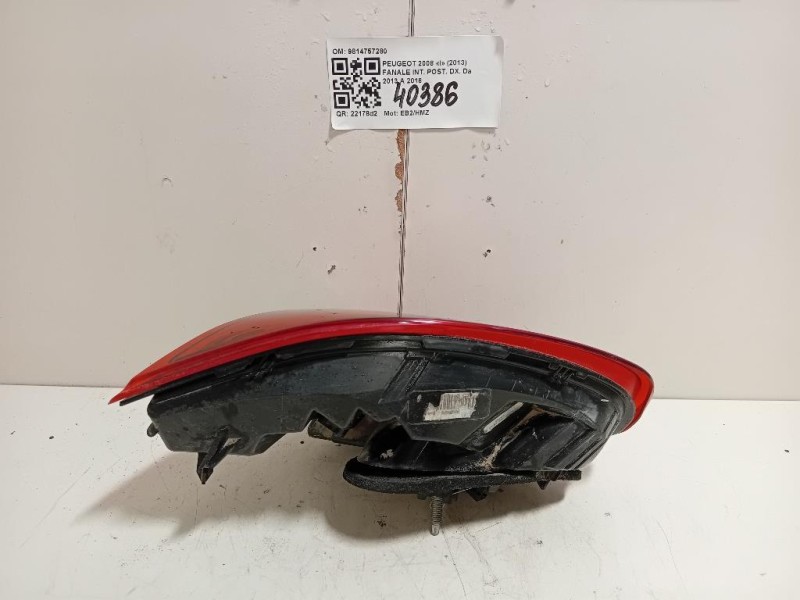 Fanale INT POST DX 9814757280 Peugeot 2008 I 2013