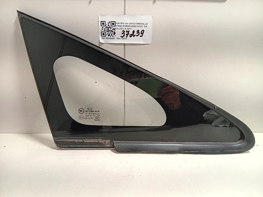Cristallo Fisso Parafango POST DX VETRO CRISTALLO Kia RIO III 2012