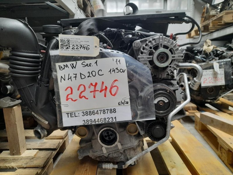 Motore Semicompleto N47D20C 143 CV 105 KW Bmw Serie 1 E82 Coupe 2005